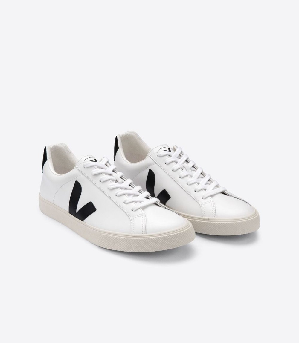 Veja Sneakers Dam - Esplar Läder - Vita/Nigga - 489750-TFR